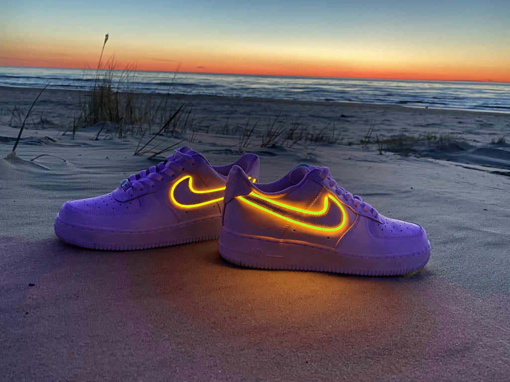 Light Up Nike Air Force 1's '07 YELLOW Womens