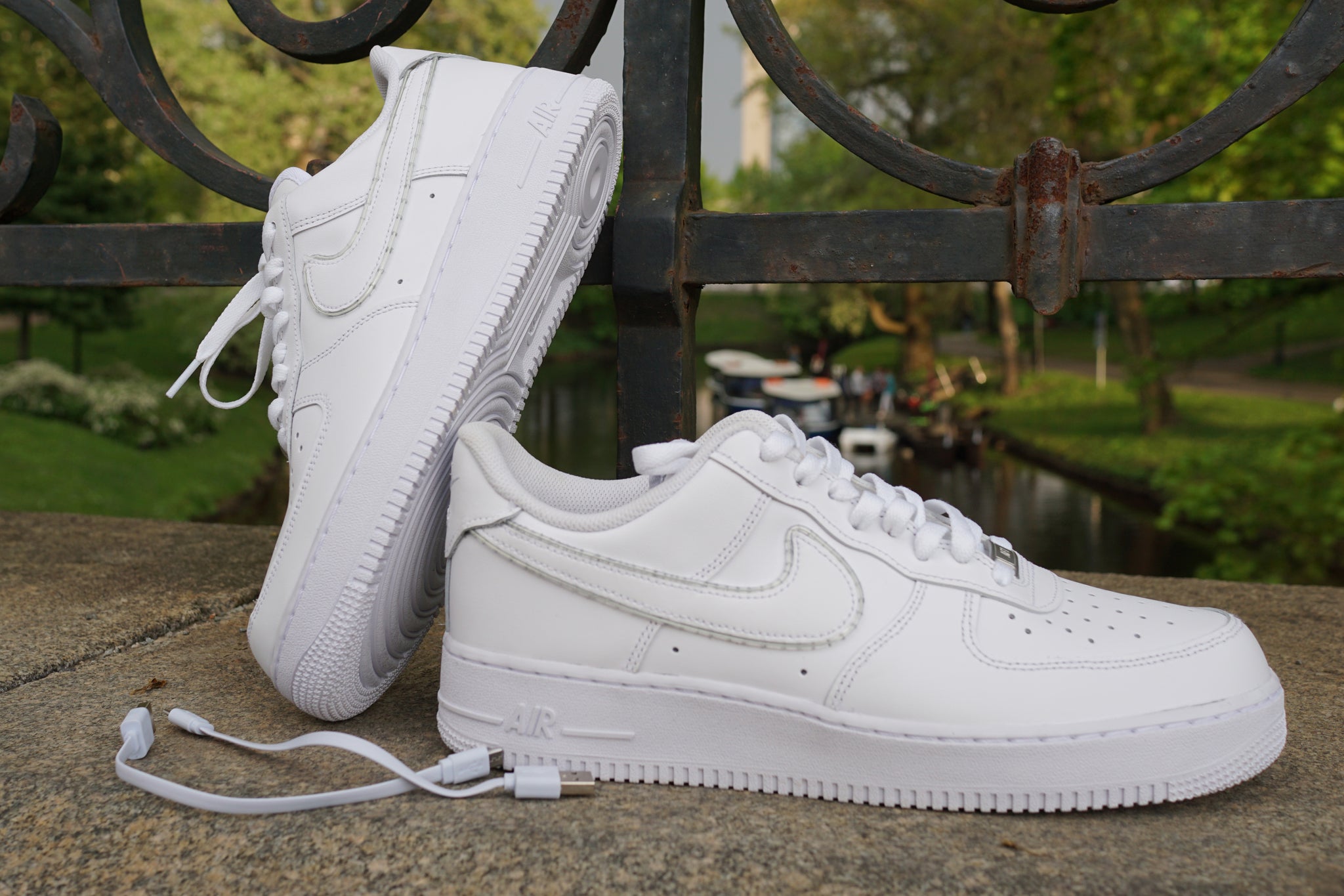 Light Up Nike Air Force 1's '07 ICE BLUE Womens