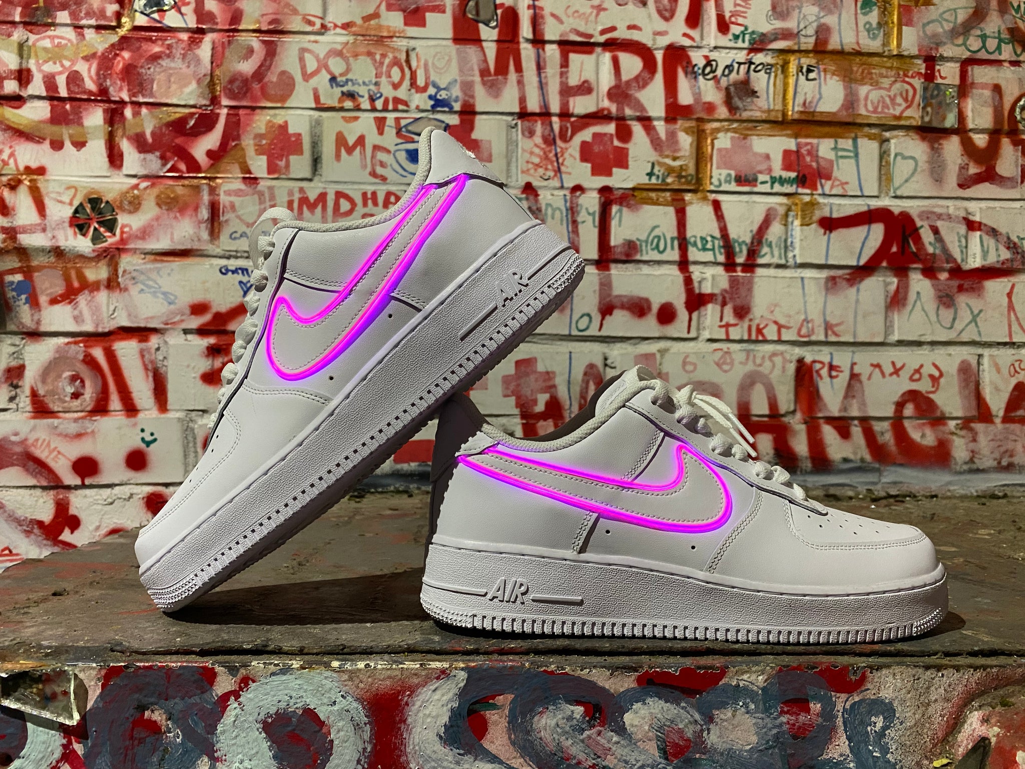 Light Up Nike Air Force 1's '07 PINK Womens
