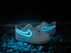 Light Up Nike Air Force 1's '07 ICE BLUE Womens