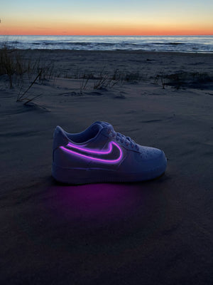 Light Up Nike Air Force 1's '07 PURPLE Mens