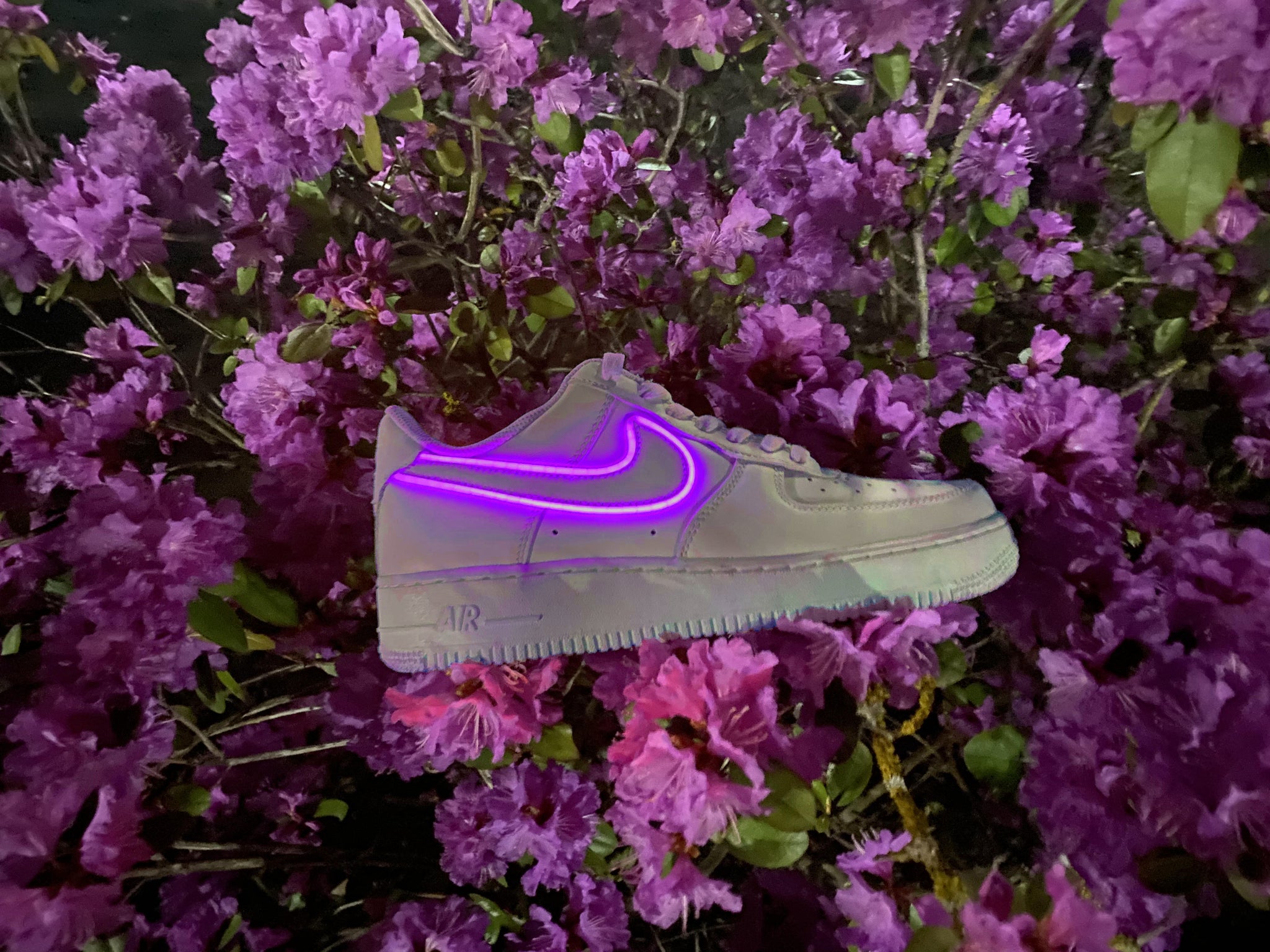 Light Up Nike Air Force 1's '07 PURPLE Mens